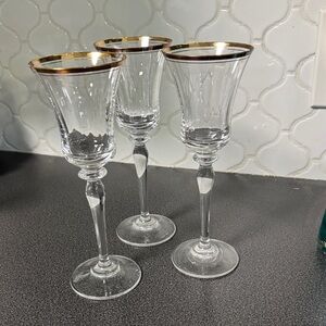 Vintage Mikasa Jamestown set of three Wine Glasses